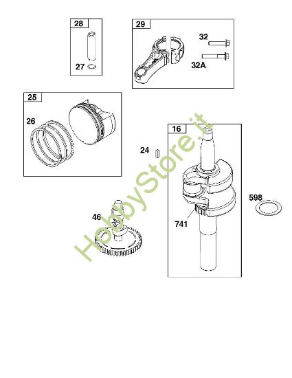 F - GRUPPO ALBERO MOTORE B&S - 12 €¦ 123P02-0067-H1 brand Stihl